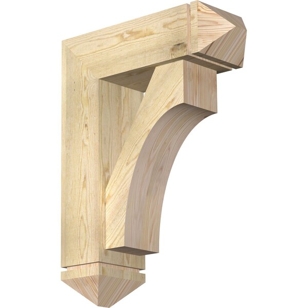 Ekena Millwork Westlake Arts and Crafts Rough Sawn Bracket w/ Offset Brace, Douglas Fir, 8"W x 24"D x 32"H BKT0806X24X32WTL03RDF - main